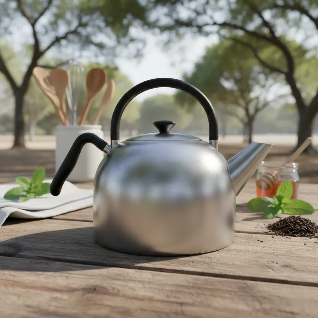 Borosil glass teapot with tea brewing