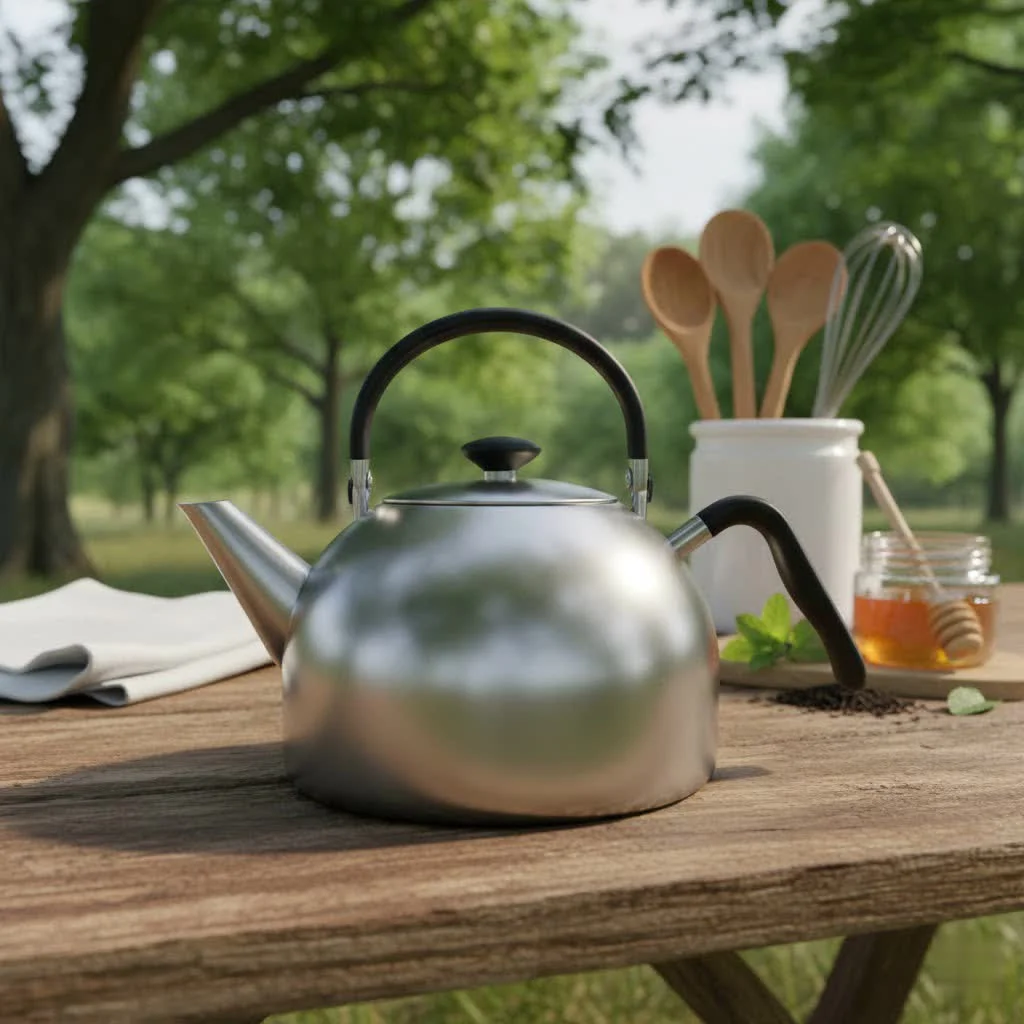 Large glass teapot with blooming tea